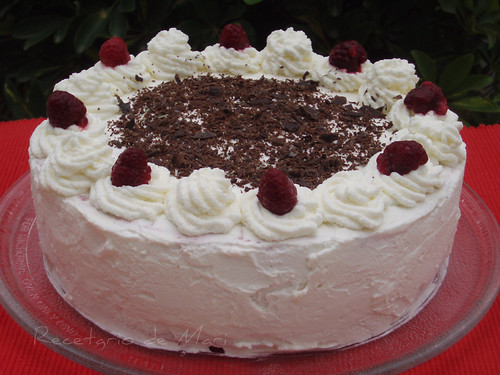Tarta de helado de frambuesa